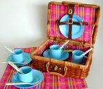 Blue Enamel Tea Set
